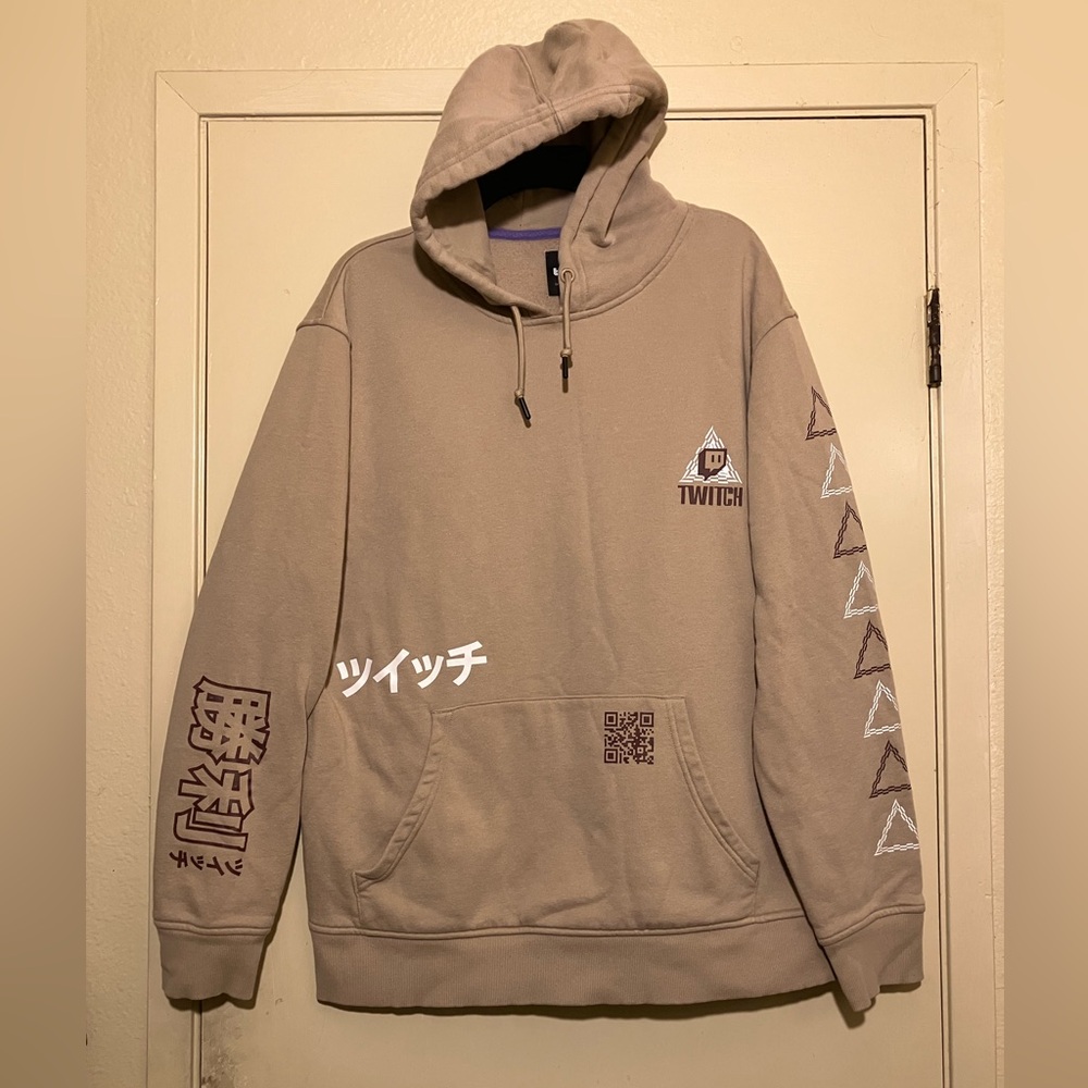 Twitch Nihongo Hoodie in Sand Brown Sz XL Japanese Official